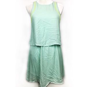 E. Leigh’s green sleeveless layered dress small
